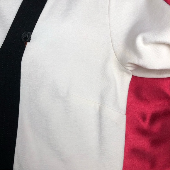 White House Black Market (WHBM) Black & White Ponte 3/4 Sleeve Tunic Top - Picture 10 of 11